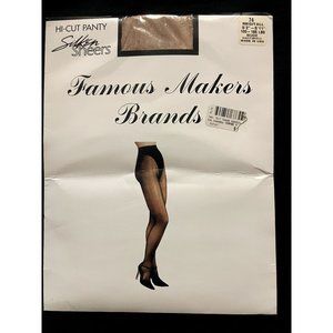 Vintage Silky Sheer Nude Nylons Size Medium